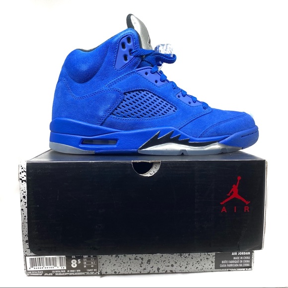 air jordan 5 retro blue suede